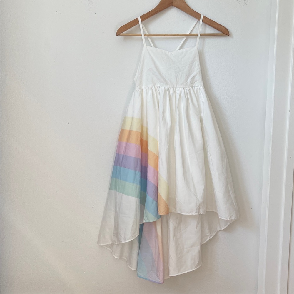 NWT Pastel Rainbow cotton dress 8T